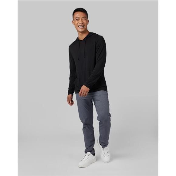 32 Degrees Men's Cool Classic Long Sleeve Hooded T-Shirt | Anti-Odor | 4-Way - Picture 6 of 7